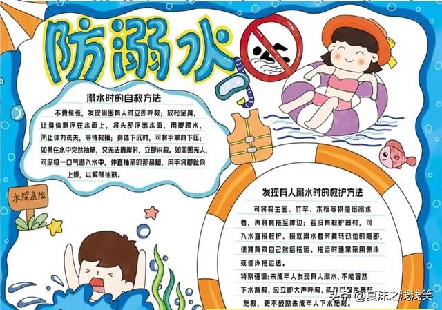 防溺水手抄报大全图片