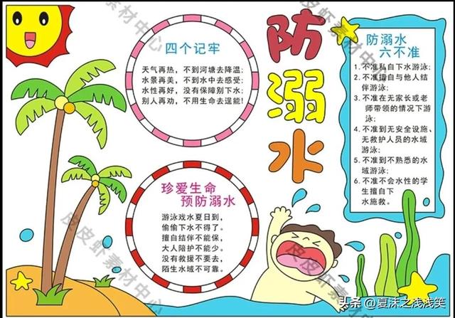 防溺水手抄报大全图片