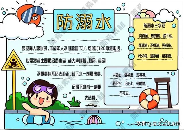 防溺水手抄报大全图片