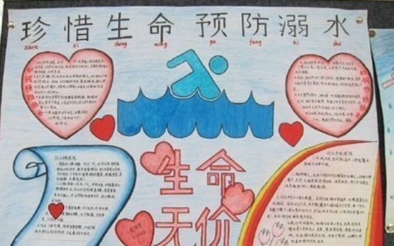 防溺水安全手抄报
