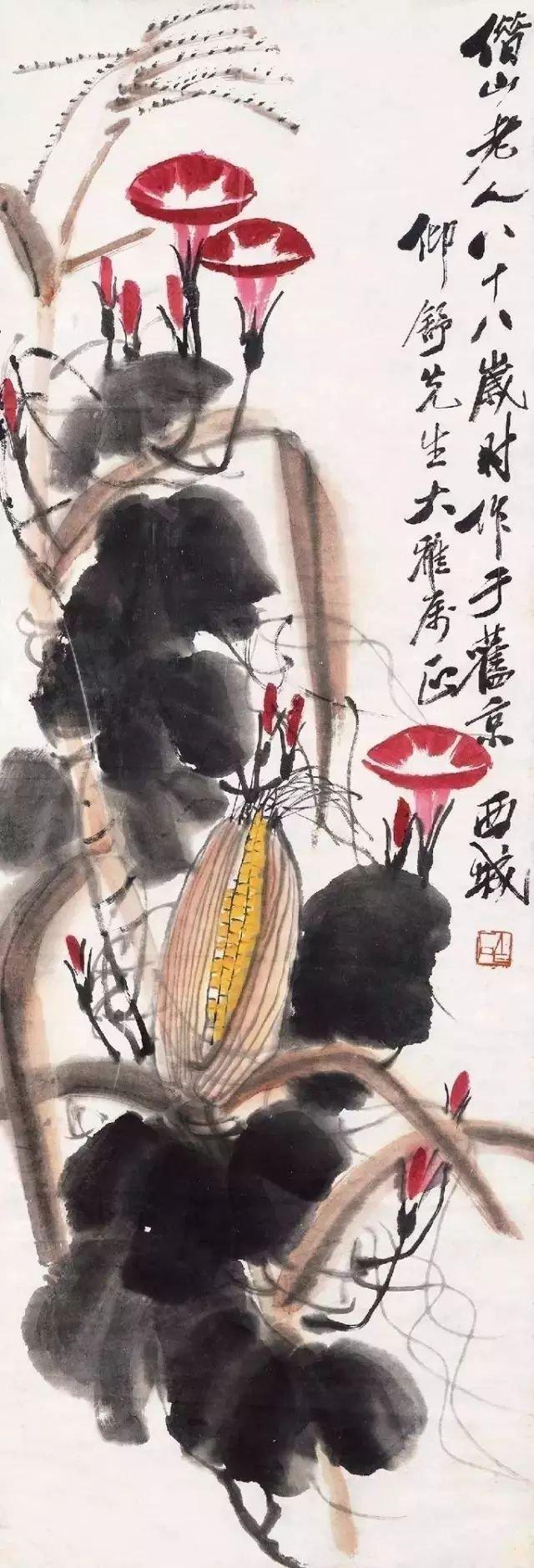 工笔国画牵牛花