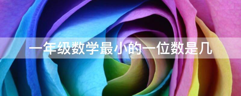 最小的一位数是几