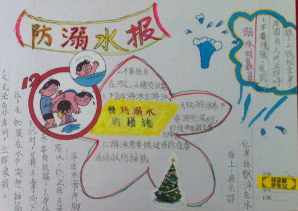 防溺水安全手抄报