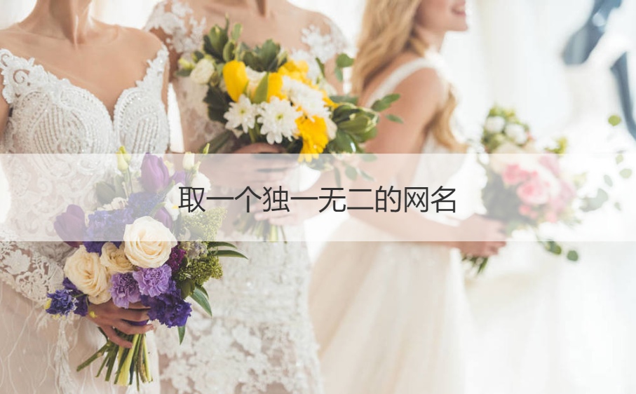 取一个独一无二的网名