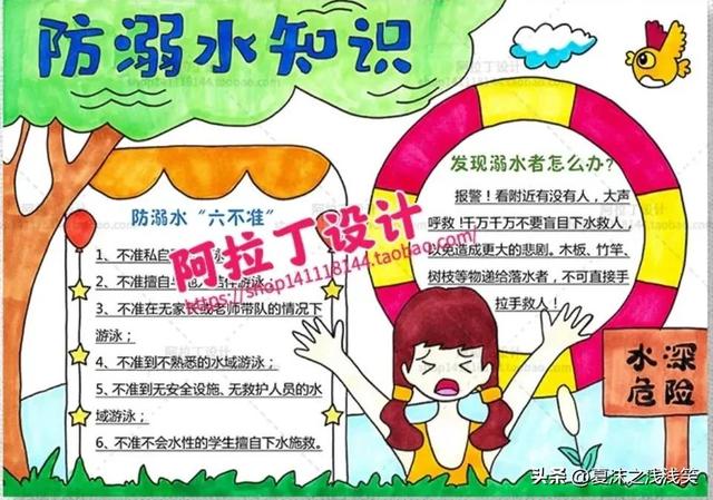 防溺水手抄报大全图片