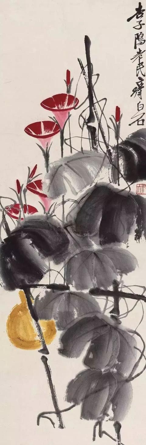工笔国画牵牛花