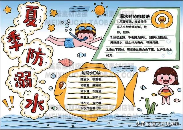 防溺水手抄报大全图片