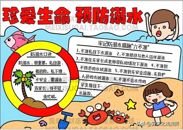 防溺水手抄报大全图片