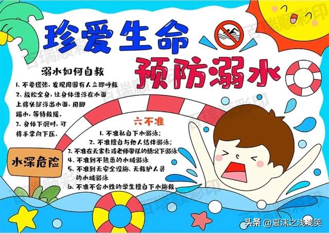 防溺水手抄报大全图片