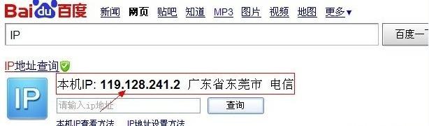 本机ip地址查询